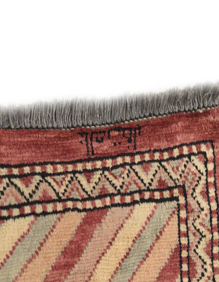 Detail image of  3' 2 x 5' 3  Hand Knotted Kashkuli Gabbeh Oriental Wool Rug