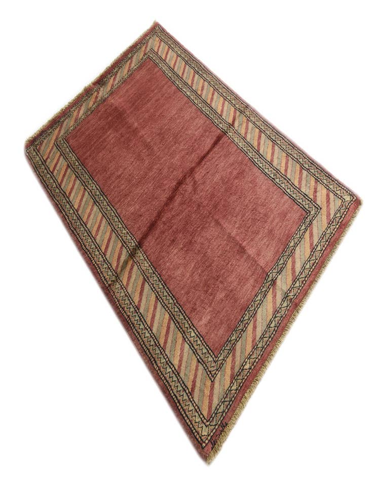 Detail image of  3' 2 x 4' 9  Hand Knotted Kashkuli Gabbeh Oriental Wool Rug