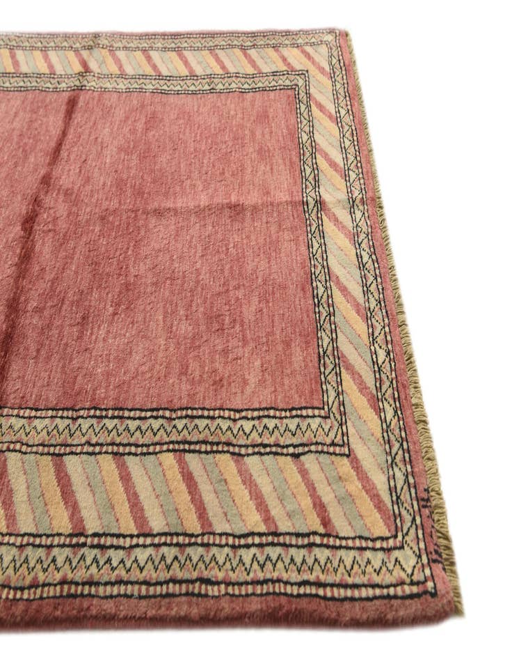 Detail image of  3' 2 x 4' 9  Hand Knotted Kashkuli Gabbeh Oriental Wool Rug