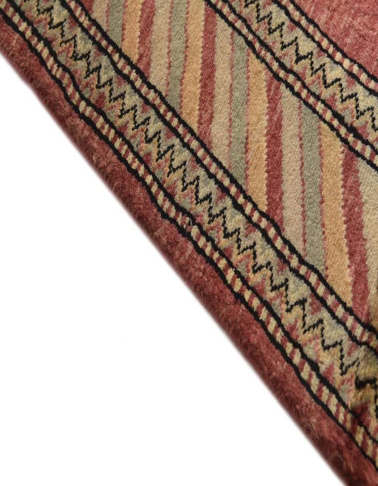 Detail image of  3' 2 x 4' 9  Hand Knotted Kashkuli Gabbeh Oriental Wool Rug