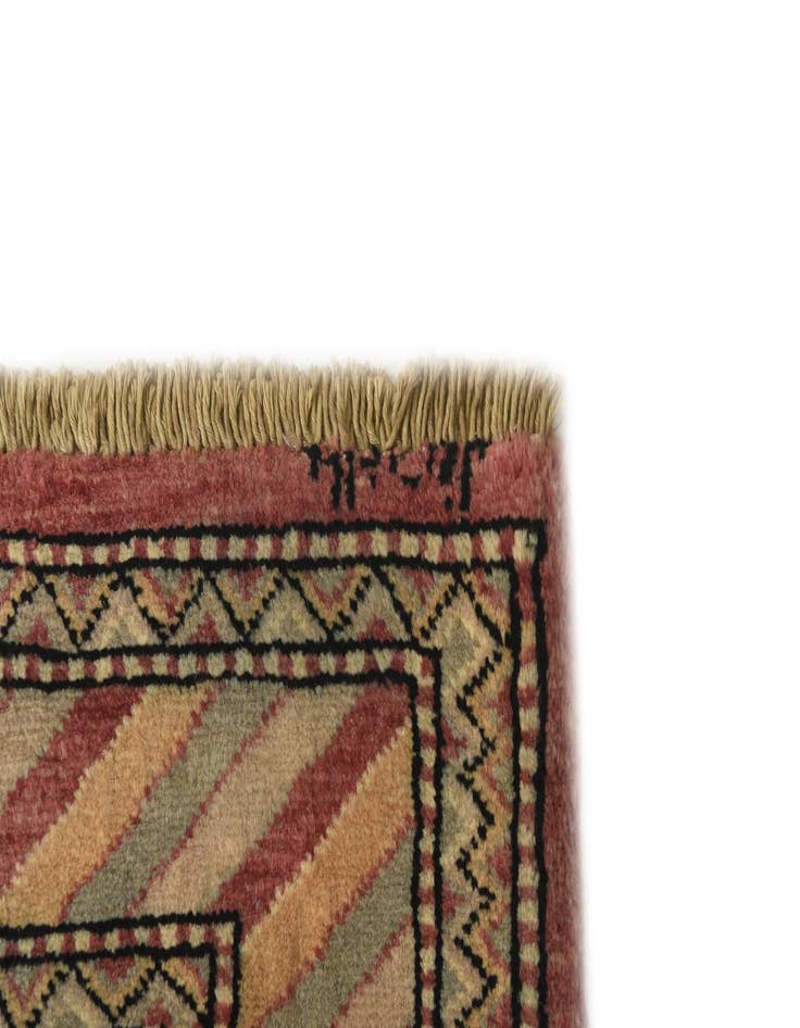 Detail image of  3' 2 x 4' 9  Hand Knotted Kashkuli Gabbeh Oriental Wool Rug