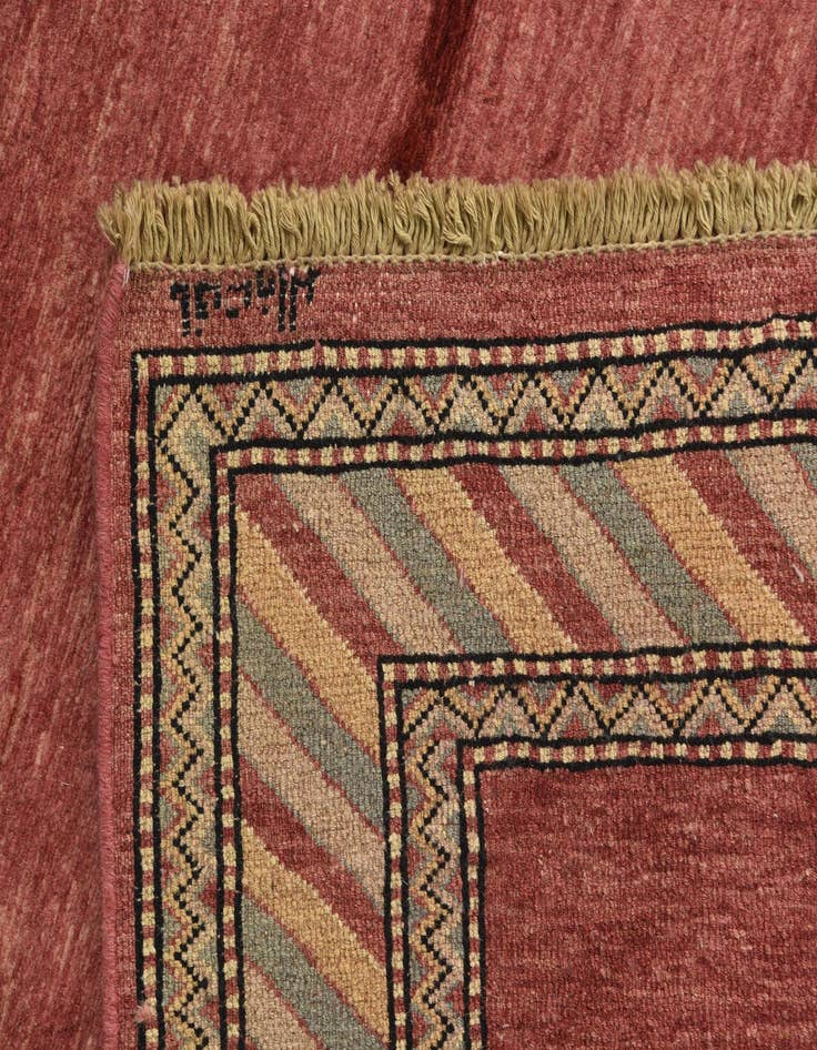 Detail image of  3' 2 x 4' 9  Hand Knotted Kashkuli Gabbeh Oriental Wool Rug