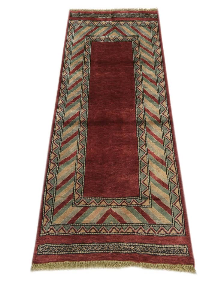 Detail image of  3' 2 x 5' 1  Hand Knotted Kashkuli Gabbeh Oriental Wool Rug