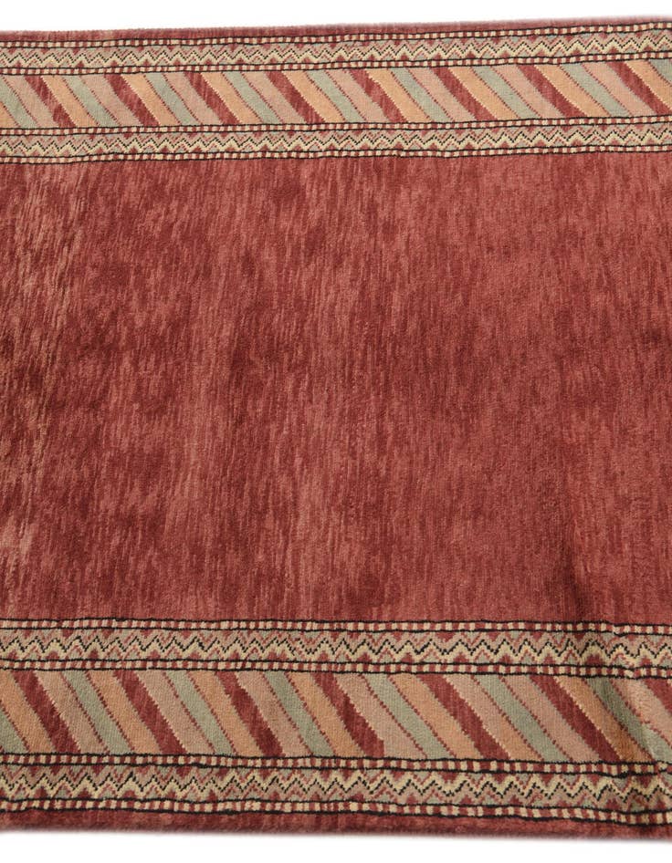 Detail image of  3' 3 x 5' 2  Hand Knotted Kashkuli Gabbeh Oriental Wool Rug