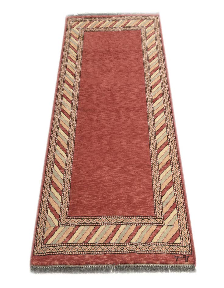 Detail image of  3' 2 x 4' 10  Hand Knotted Kashkuli Gabbeh Oriental Wool Rug