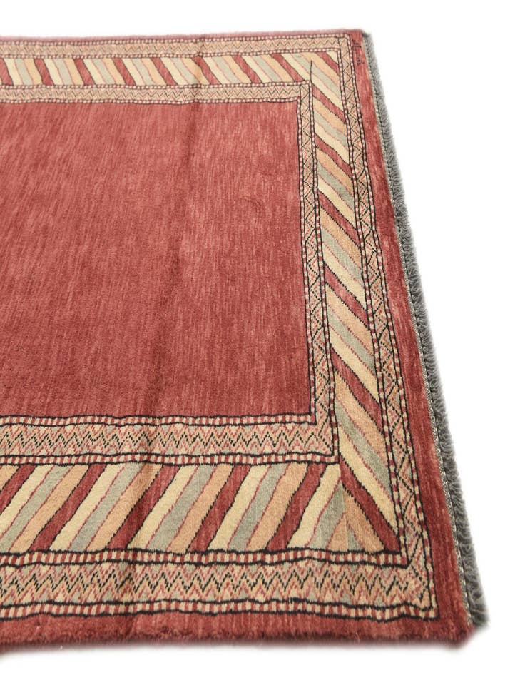 Detail image of  3' 2 x 4' 10  Hand Knotted Kashkuli Gabbeh Oriental Wool Rug