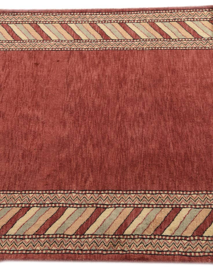 Detail image of  3' 2 x 4' 10  Hand Knotted Kashkuli Gabbeh Oriental Wool Rug
