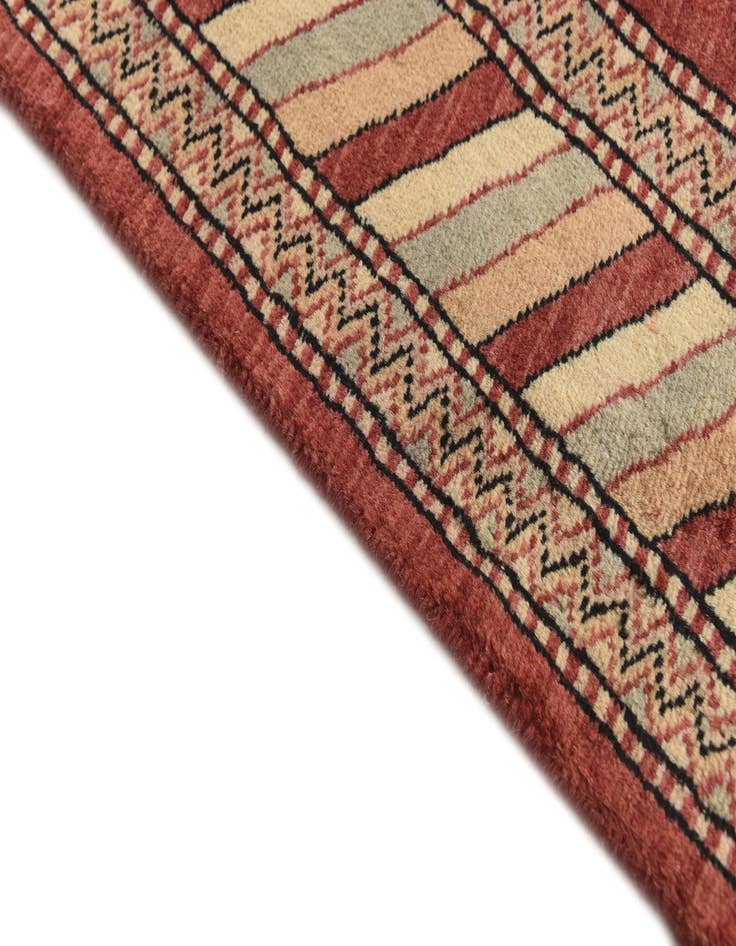 Detail image of  3' 2 x 4' 10  Hand Knotted Kashkuli Gabbeh Oriental Wool Rug