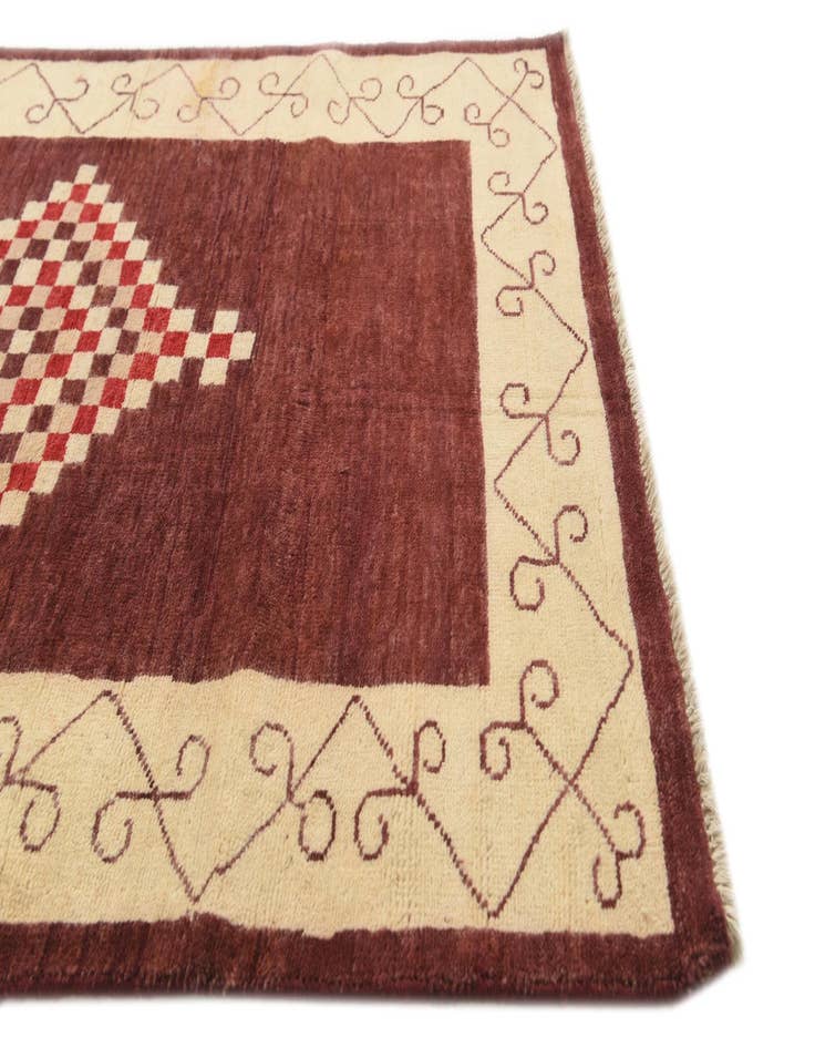 Detail image of  3' 1 x 4' 10  Hand Knotted Kashkuli Gabbeh Oriental Wool Rug