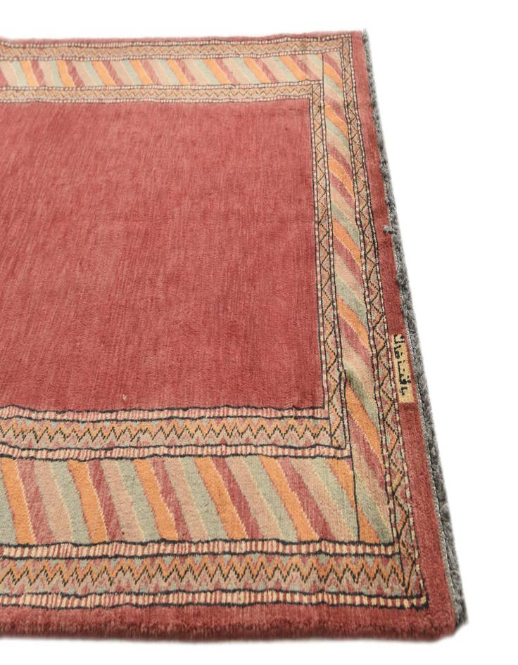 Detail image of  3' 2 x 4' 10  Hand Knotted Kashkuli Gabbeh Oriental Wool Rug