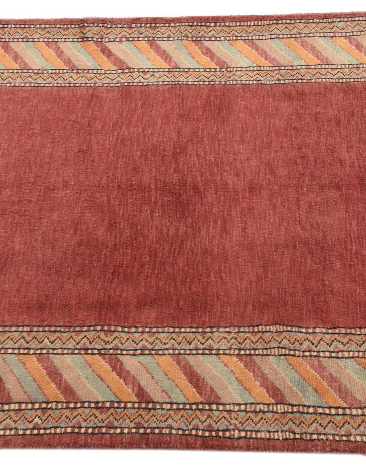Detail image of  3' 2 x 4' 10  Hand Knotted Kashkuli Gabbeh Oriental Wool Rug