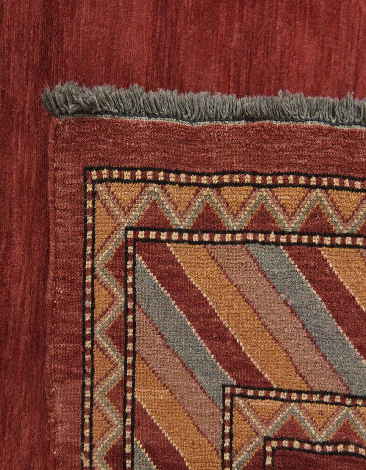 Detail image of  4' 3 x 6' 2  Hand Knotted Kashkuli Gabbeh Oriental Wool Rug