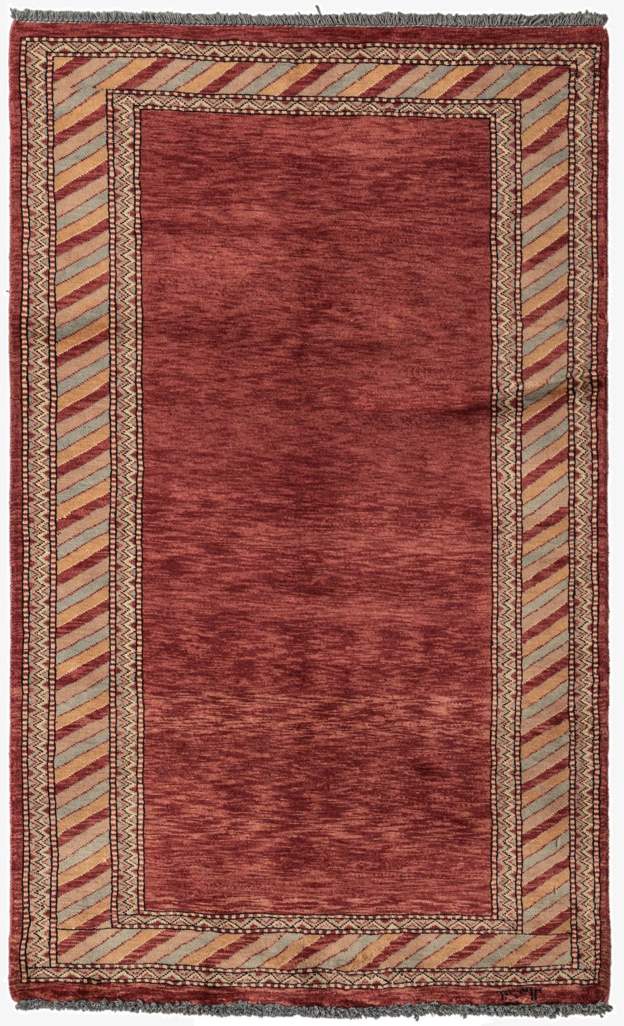  3' 3 x 5' 2  Hand Knotted Kashkuli Gabbeh Oriental Wool Rug