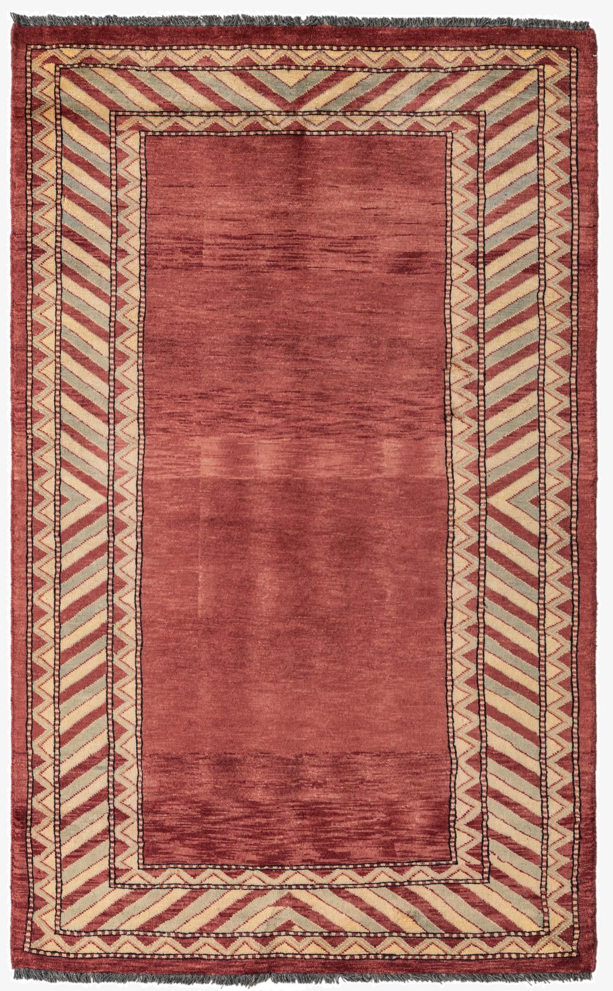  3' 2 x 5' 2  Hand Knotted Kashkuli Gabbeh Oriental Wool Rug