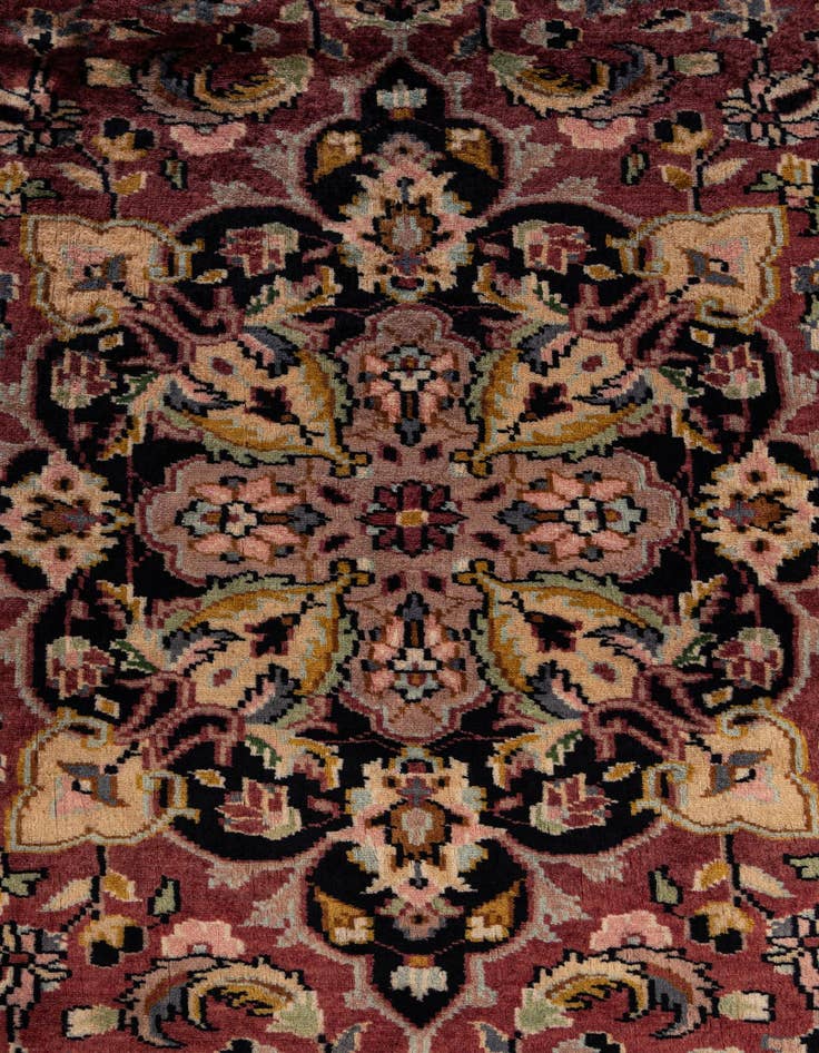 Detail image of  4' 3 x 6' 1  Hand Knotted Kashmir Oriental Wool Rug