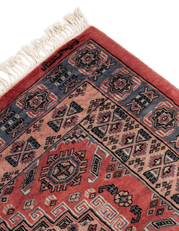 Detail image of  4' 3 x 5' 7  Hand Knotted Kazak Oriental Wool Rug