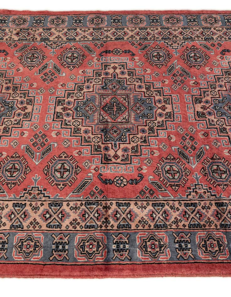 Detail image of  4' 3 x 5' 7  Hand Knotted Kazak Oriental Wool Rug