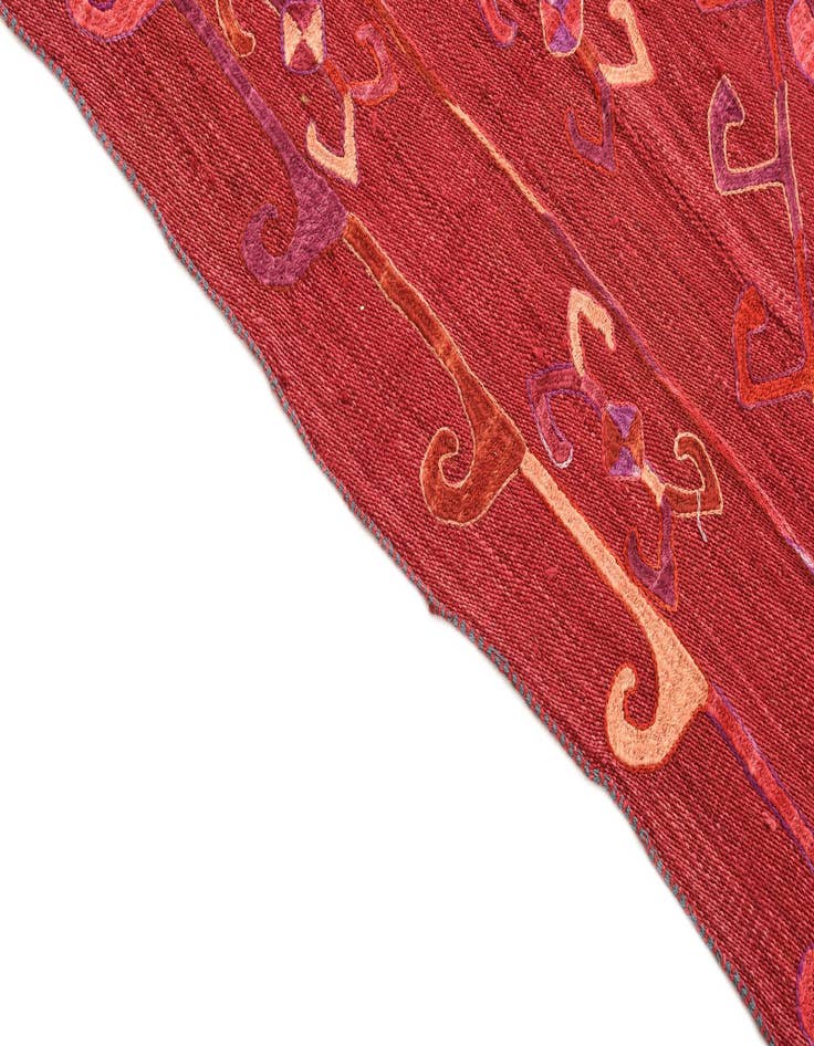 Detail image of  5' 10 x 7' 4  Hand Woven Kilim Suzani Wool Rug