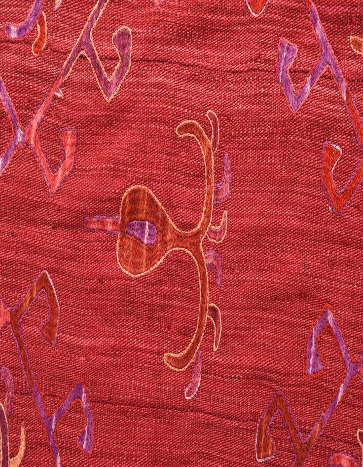 Detail image of  5' 10 x 7' 4  Hand Woven Kilim Suzani Wool Rug