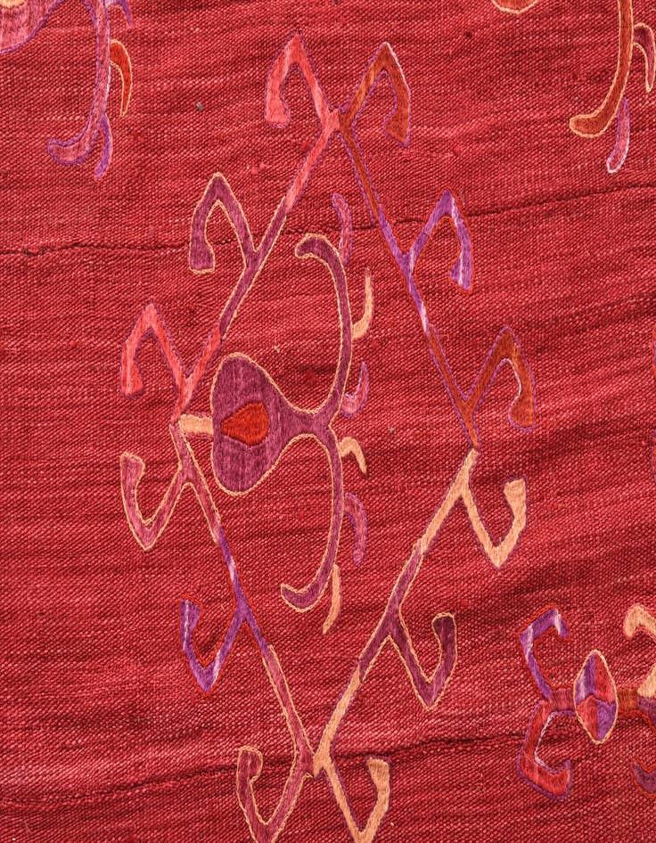 Detail image of  5' 10 x 7' 4  Hand Woven Kilim Suzani Wool Rug