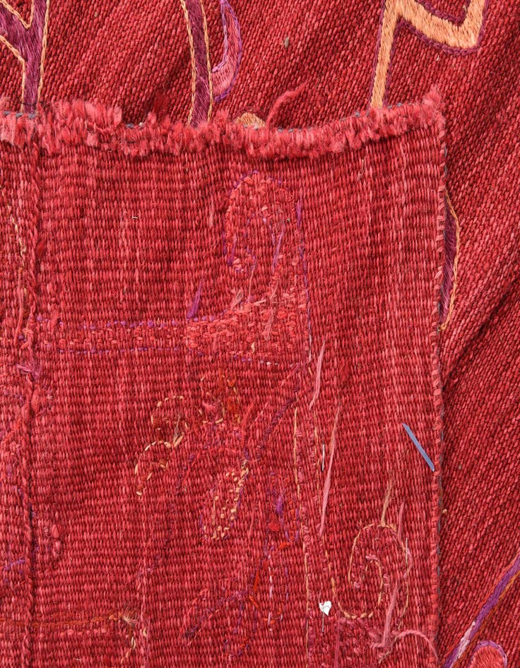 Detail image of  5' 10 x 7' 4  Hand Woven Kilim Suzani Wool Rug