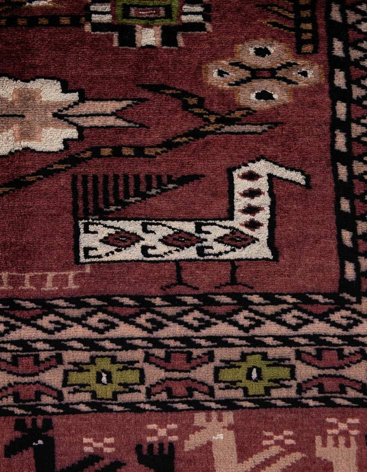 Detail image of  4' 3 x 6' 1  Hand Knotted Lahour Oriental Rug