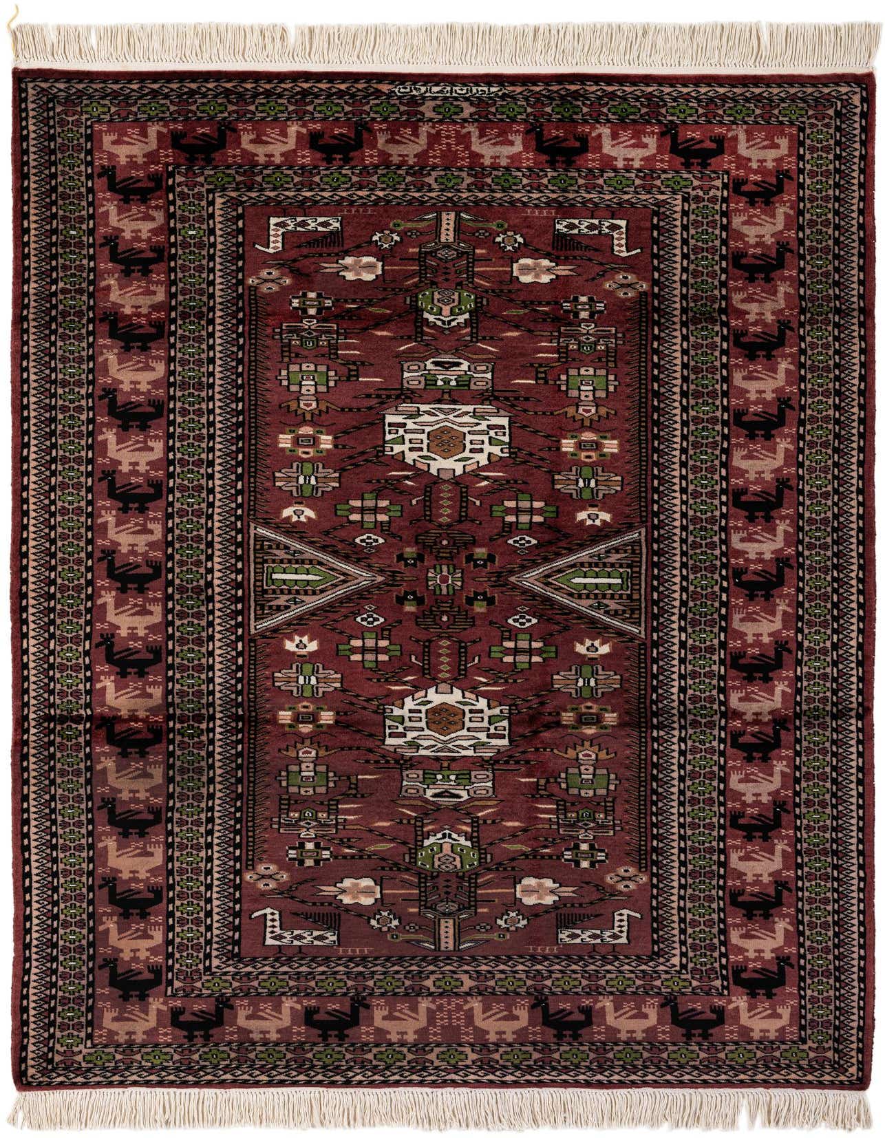 Primary image  4' 3 x 6' 1  Hand Knotted Lahour Oriental Rug