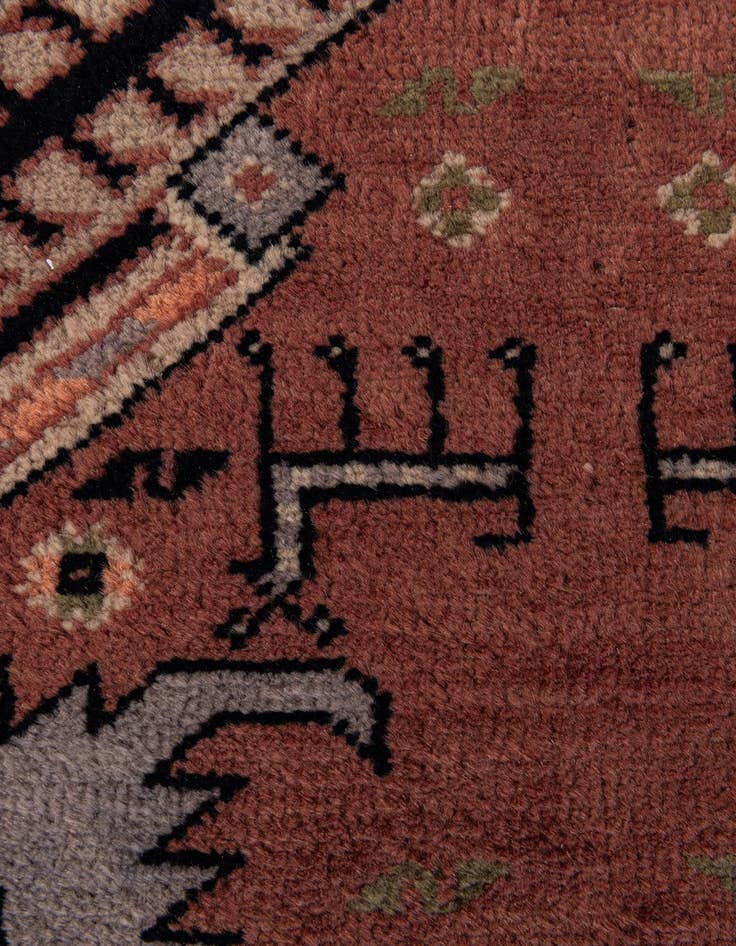 Detail image of  6' 8 x 9' 11  Hand Knotted Lahour Oriental Wool Rug