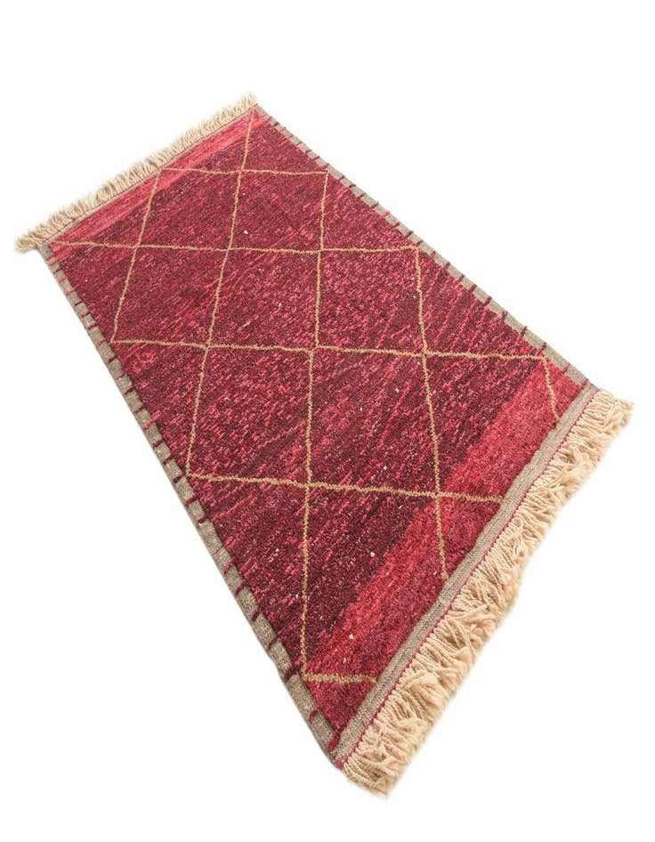 Detail image of  5' 3 x 8' 7  Hand Knotted Moroccan Wool Rug