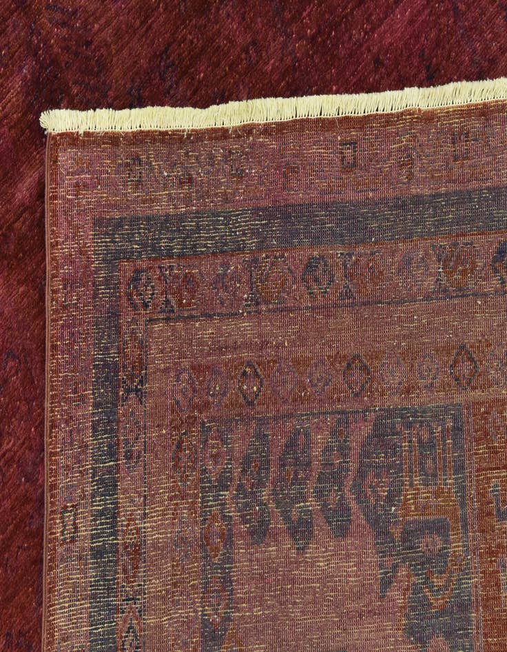 Detail image of  5' 8 x 8' 5  Hand Knotted Over-Dyed Ziegler Rug