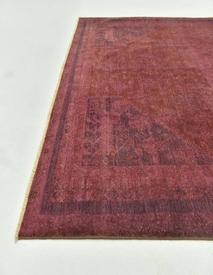 Detail image of  5' 8 x 8' 5  Hand Knotted Over-Dyed Ziegler Rug