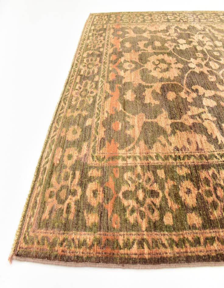 Detail image of  5' x 6' 7  Hand Knotted Peshawar Ziegler Rug