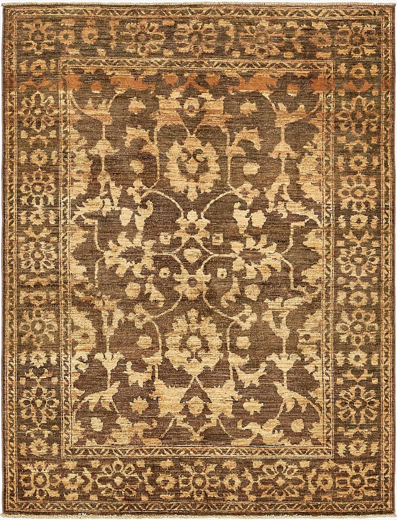  5' x 6' 7  Hand Knotted Peshawar Ziegler Rug