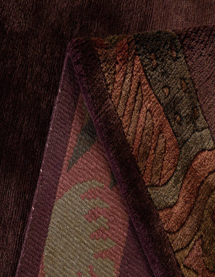 Detail image of  5' 8 x 7' 7  Hand Knotted Tibet Wool Rug