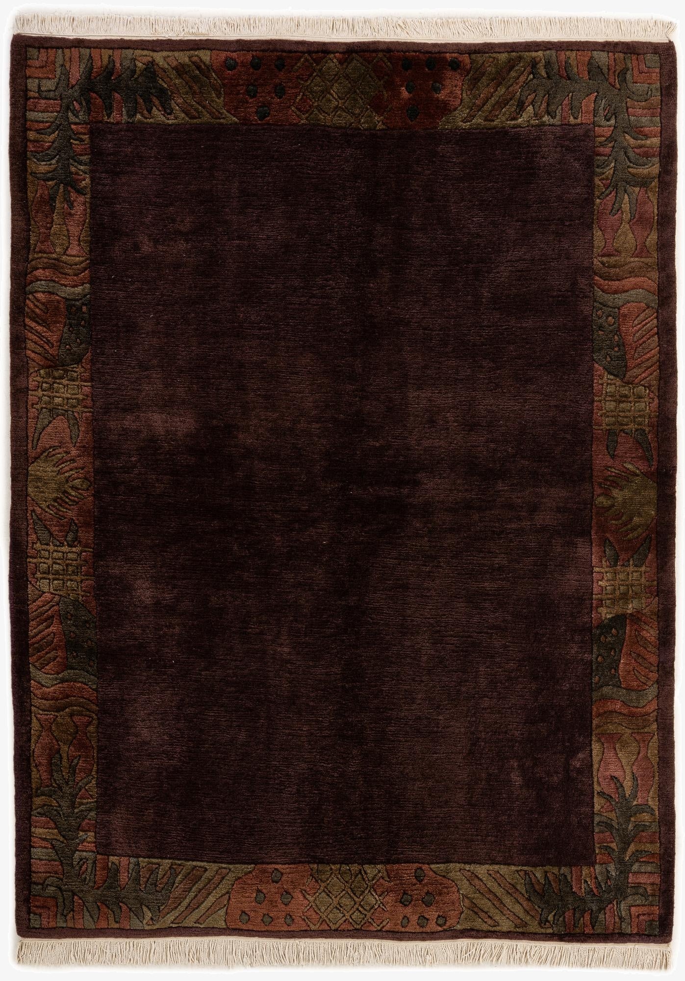  5' 8 x 7' 7  Hand Knotted Tibet Wool Rug