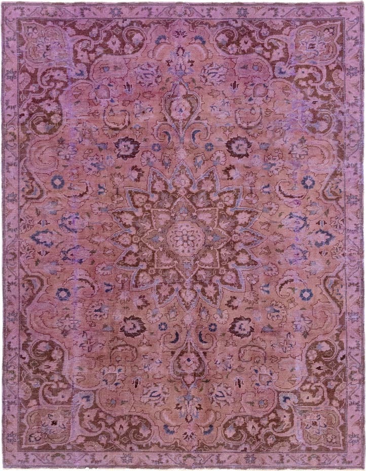  6' 3 x 9'  Hand Knotted Ultra Vintage Persian W...