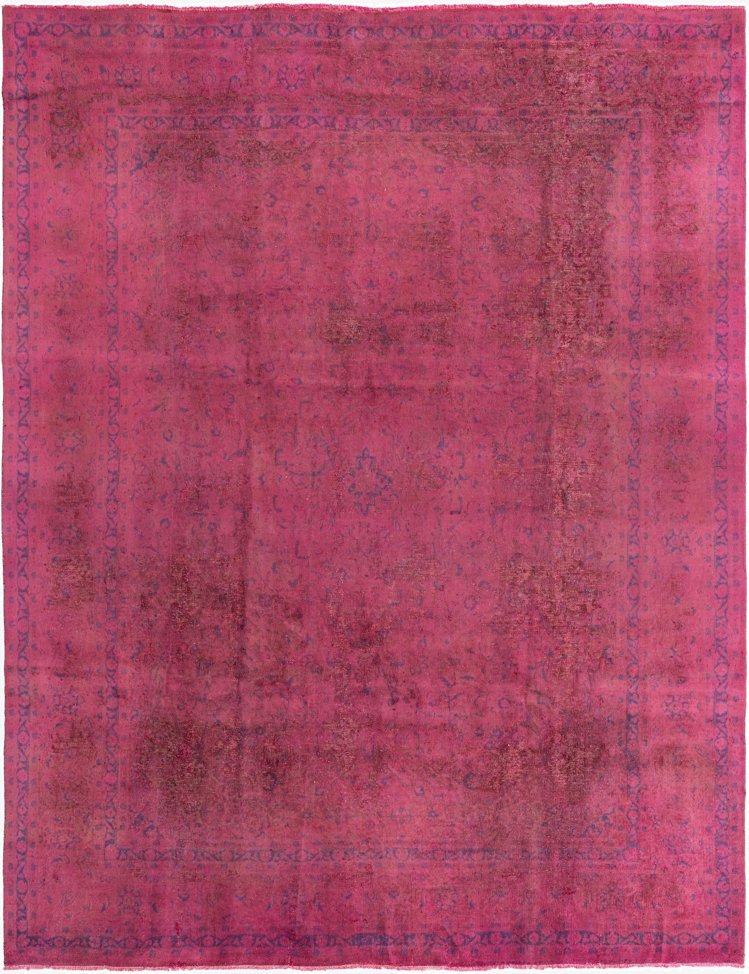  9' 5 x 12' 8  Hand Knotted Ultra Vintage Persian Wool Rug