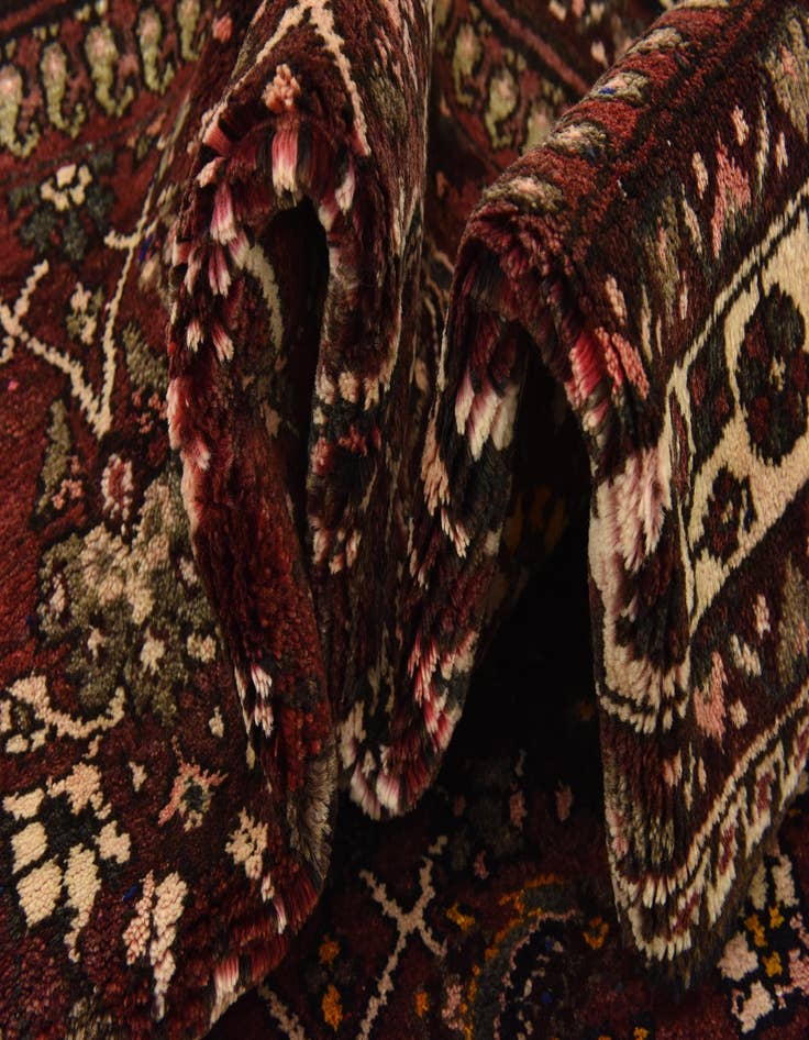 Detail image of  3' 10 x 9' 9  Hand Knotted Hossainabad Persian Wool Runner Rug