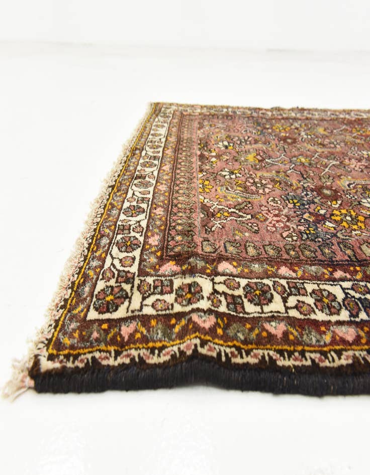 Detail image of  3' 10 x 9' 9  Hand Knotted Hossainabad Persian Wool Runner Rug