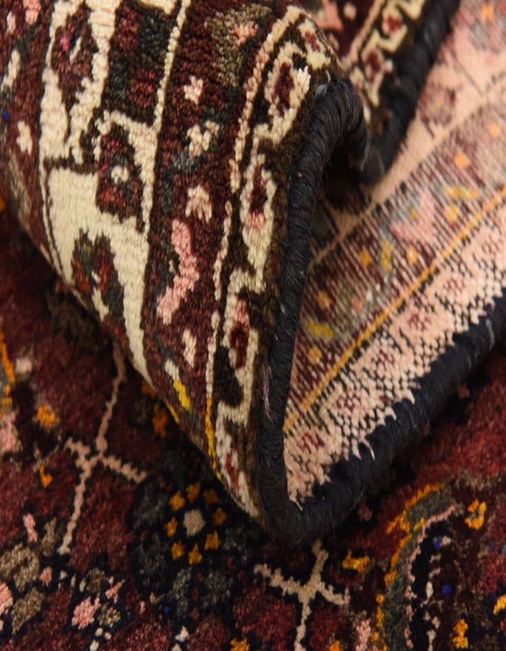 Detail image of  3' 10 x 9' 9  Hand Knotted Hossainabad Persian Wool Runner Rug