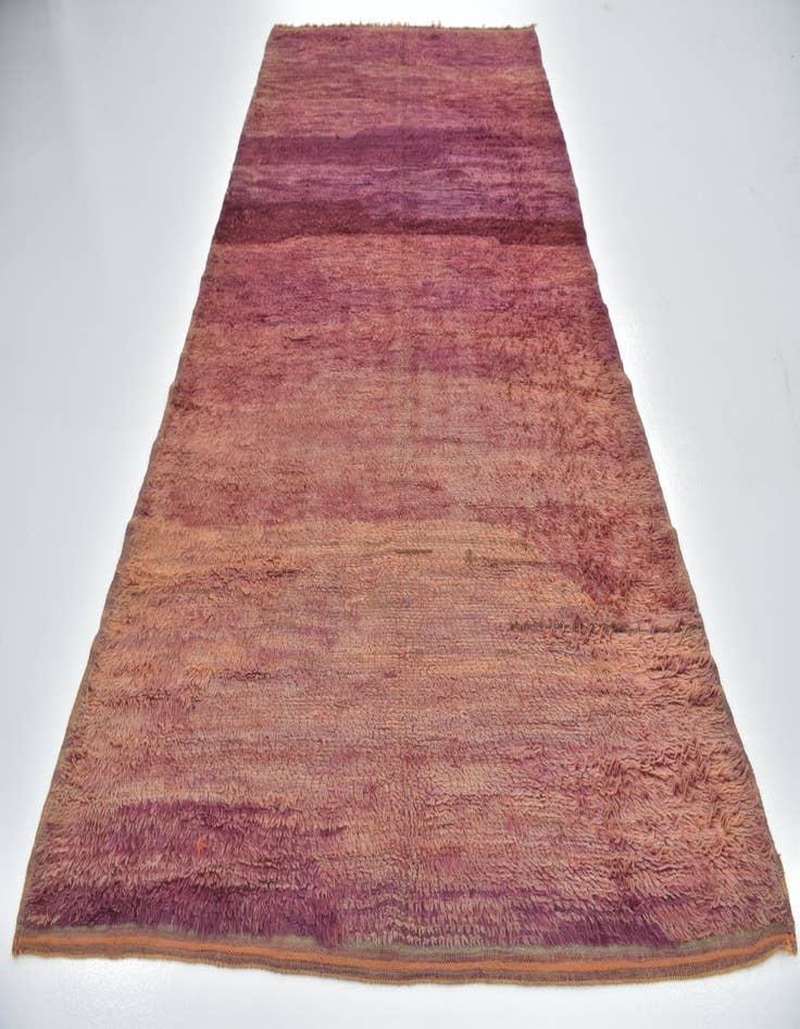 Detail image of  6' x 11'  Hand Knotted Moroccan Wool Runner Rug