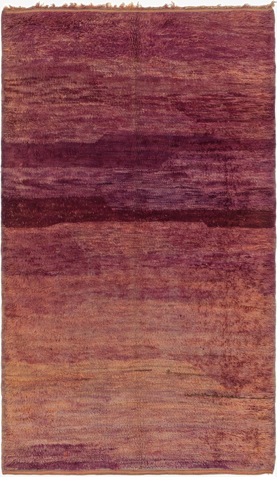  6' x 11'  Hand Knotted Moroccan Wool Runner Rug