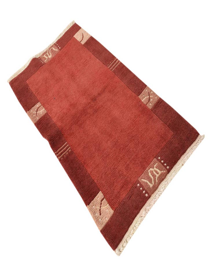 Detail image of  2' 4 x 4' 7  Hand Knotted Nepal Wool Runner Rug