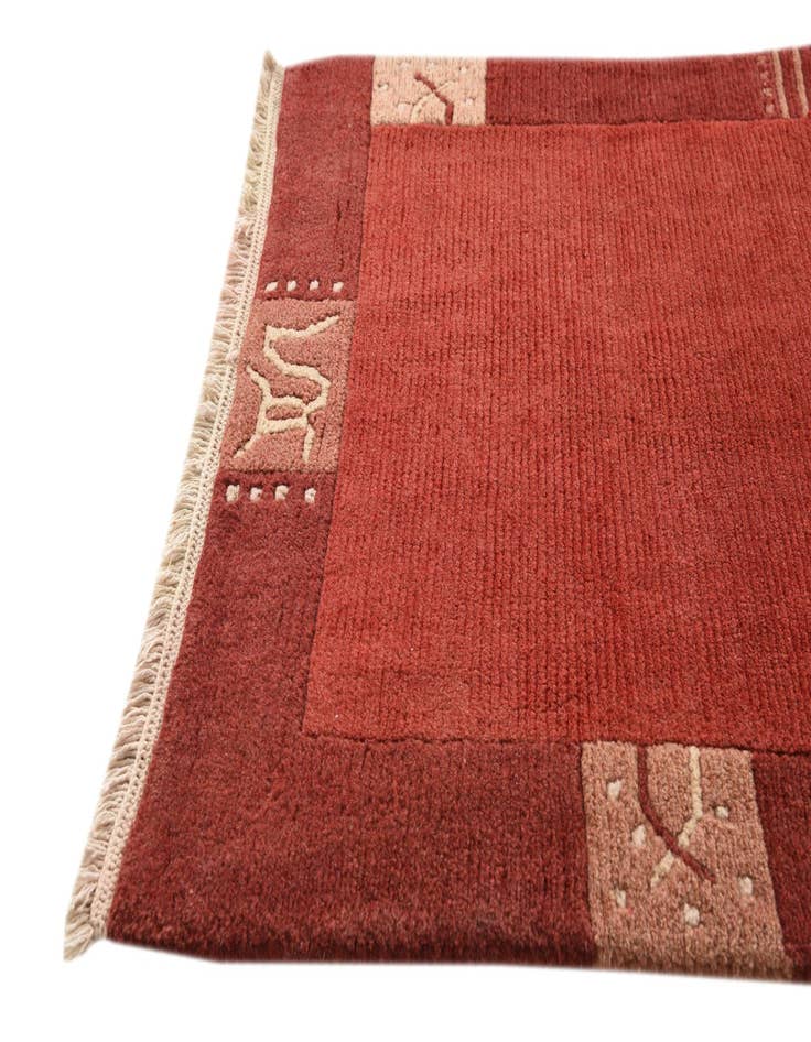 Detail image of  2' 4 x 4' 7  Hand Knotted Nepal Wool Runner Rug