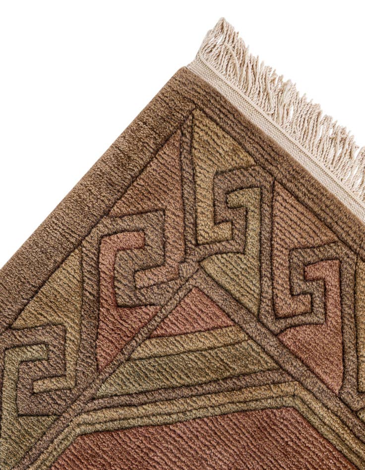 Detail image of  8' 1 x 8' 3  Hand Knotted Nepal Wool Square Rug