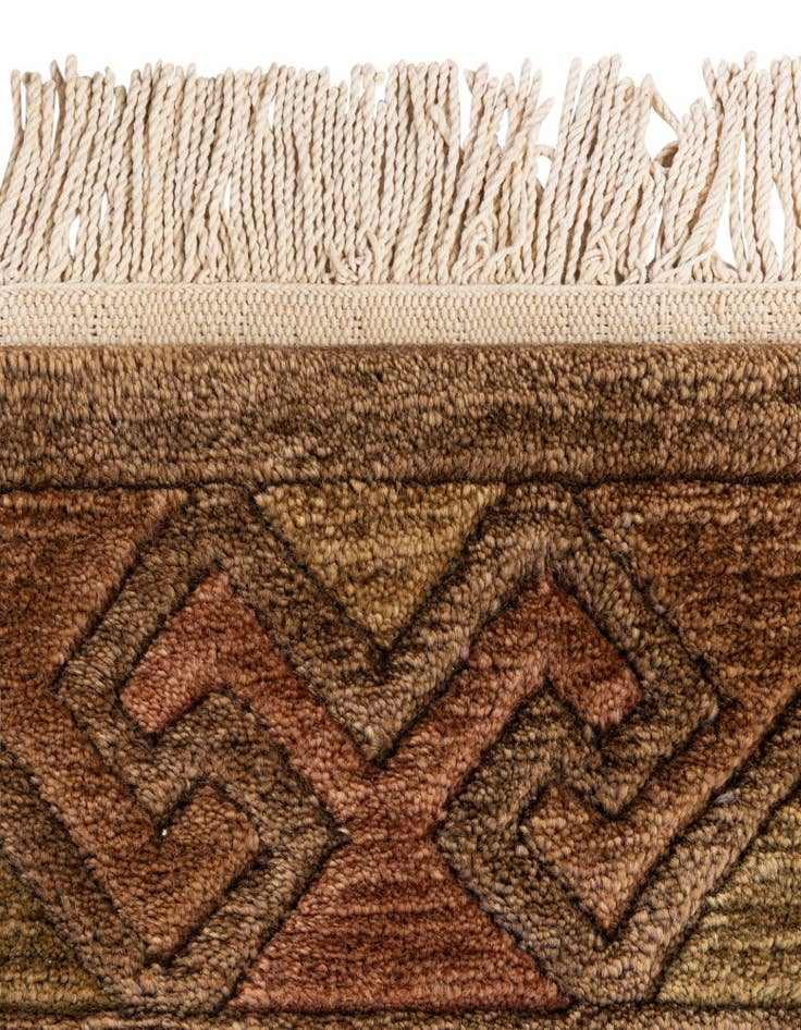 Detail image of  8' 1 x 8' 3  Hand Knotted Nepal Wool Square Rug