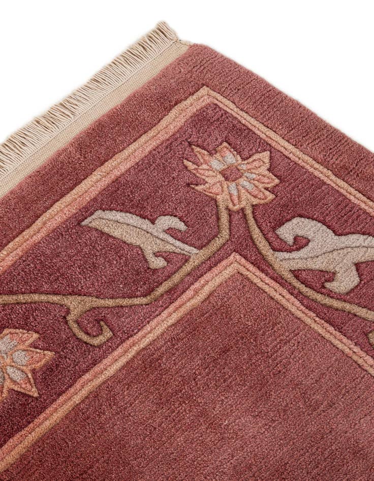 Detail image of  6' 8 x 7' 11  Hand Knotted Nepal Wool Square Rug