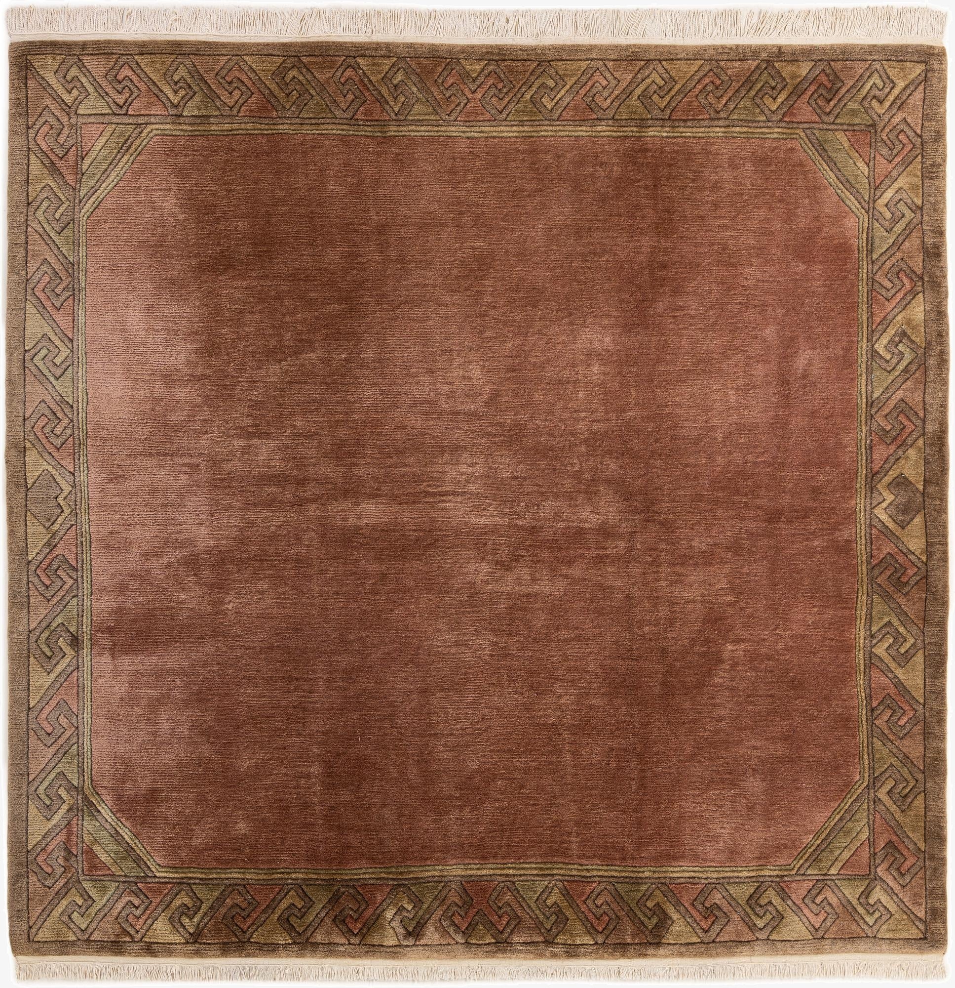  8' 1 x 8' 3  Hand Knotted Nepal Wool Square Rug