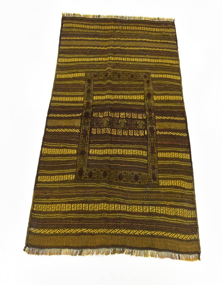 Detail image of  3' 10 x 4' 4  Hand Knotted Sumak Wool Square Rug