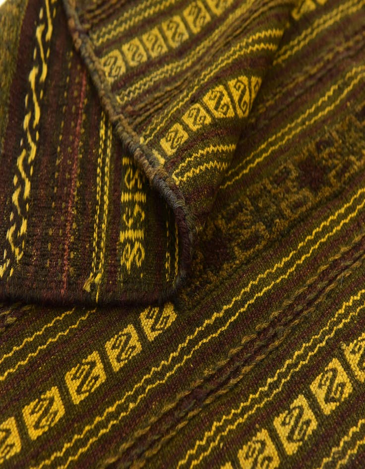 Detail image of  3' 10 x 4' 4  Hand Knotted Sumak Wool Square Rug